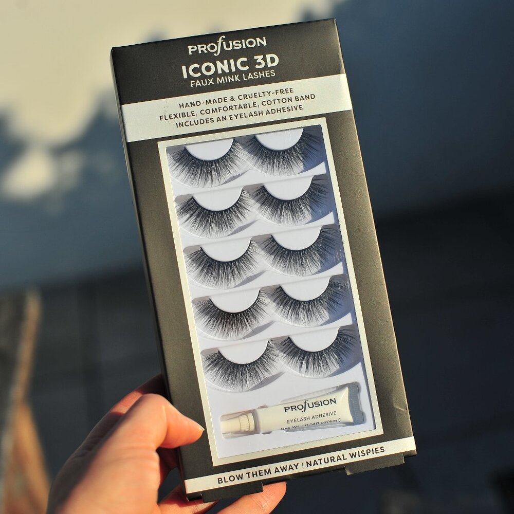 5pairs+1Adhesive+1bag Iconic 3D Faux Mink Lashes Natural Look Hand-Made Set Box